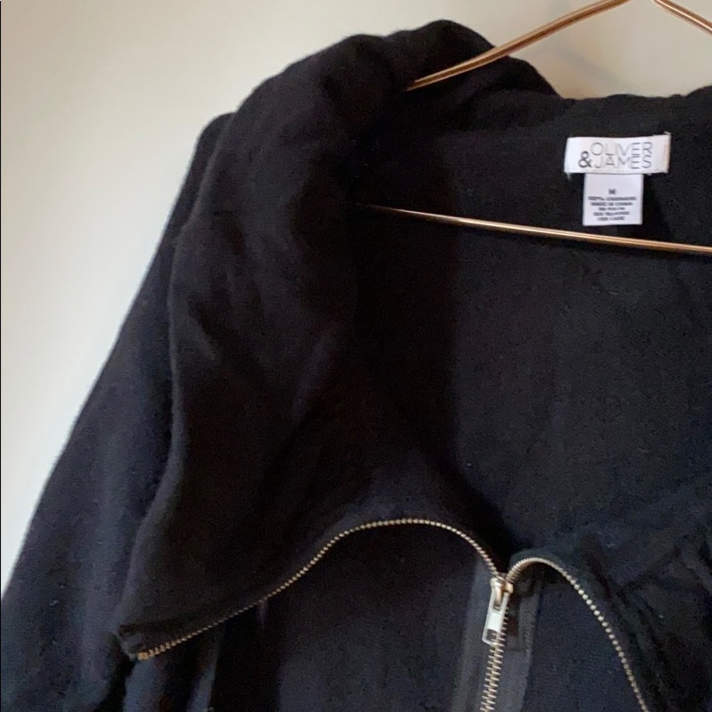 Black zipper cardigan - Picture 2 of 3